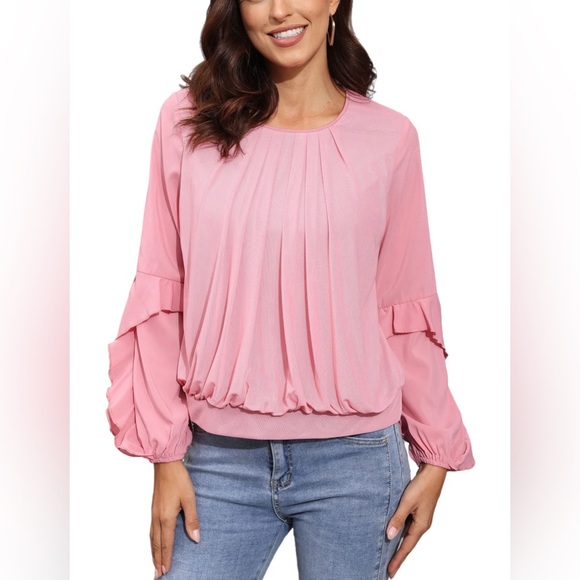 Tops - NWT Womens Casual Long Sleeve Shirt Pink